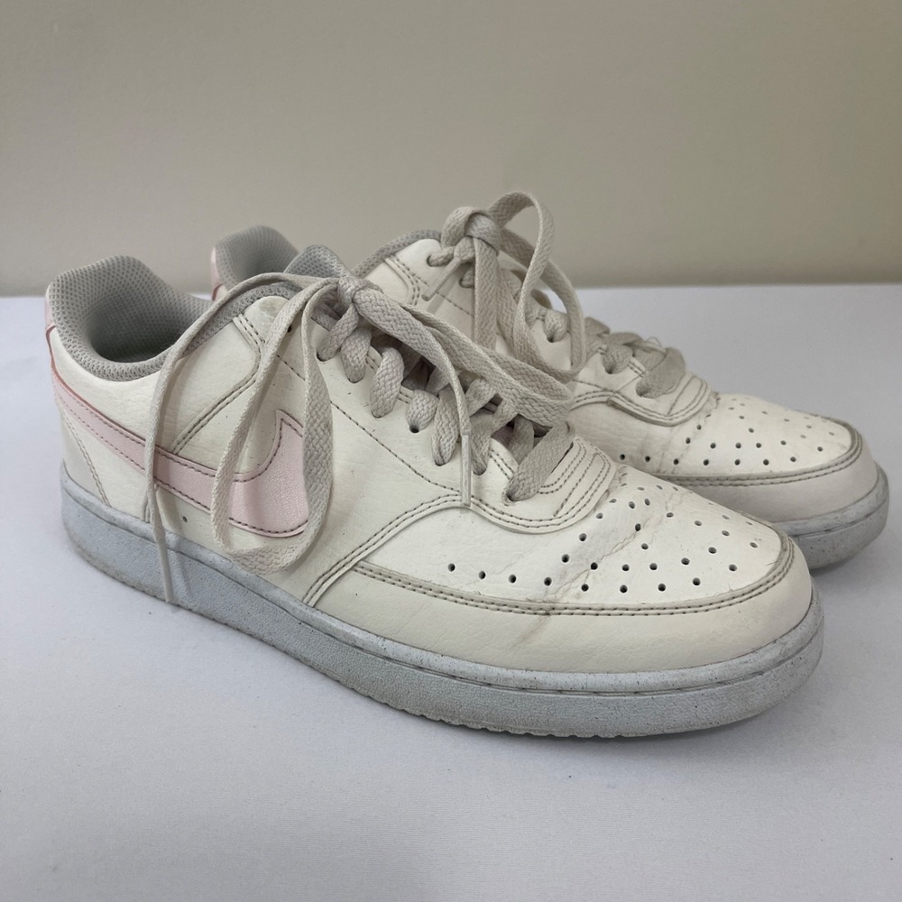 Nike Court Vision Low Womens‎ 8.5 White Pink DH3158-001 Athletic Shoes Sneakers